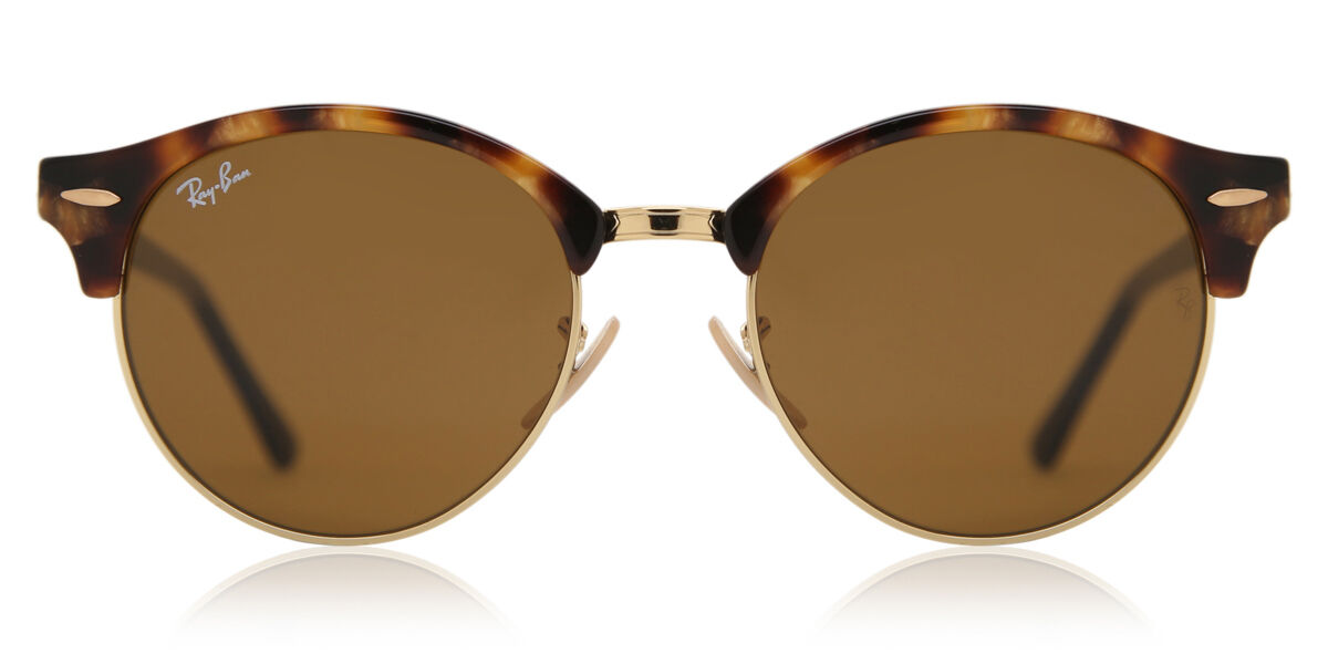 Ray-Ban RB4246 Clubround 1160 Browline Spotted Brown Havana