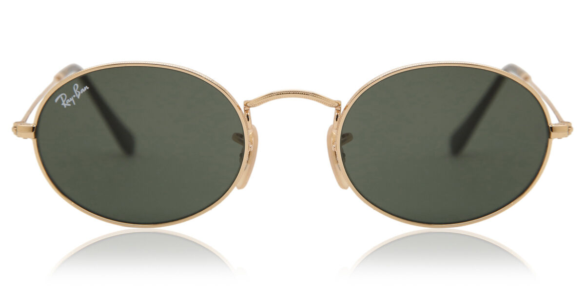 Ray-Ban RB3547N Oval Flat Lenses 001 Oval Gold Sunglasses  display picture 3