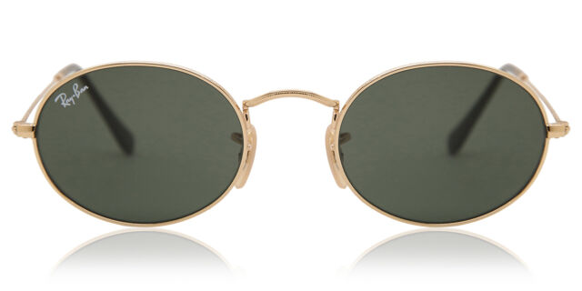 Ray-Ban RB3547N Oval Flat Lenses 001 Oval Gold Sunglasses  display picture 2