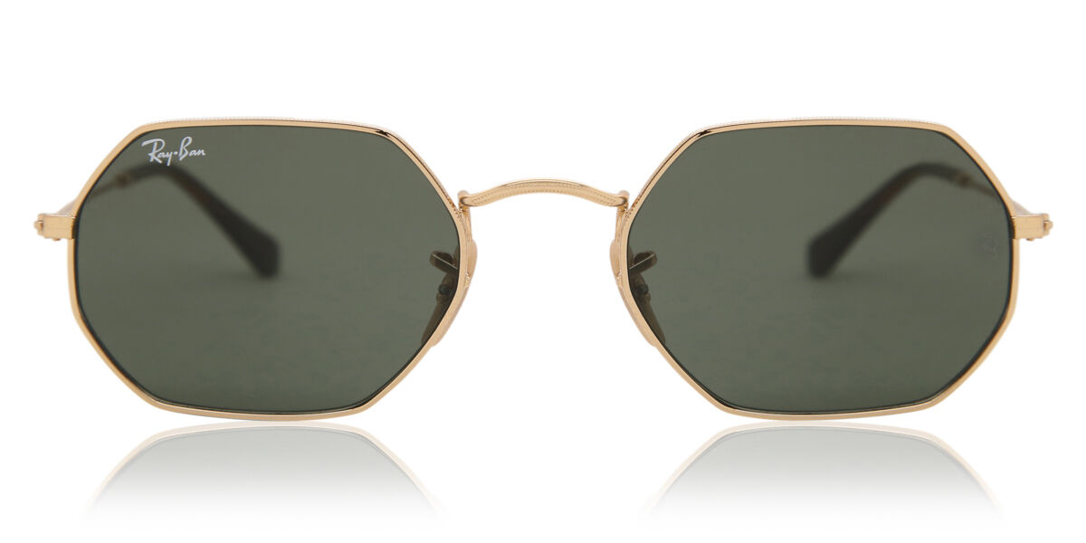 Ray-Ban RB3556N Octagonal 001 Geometric Gold Sunglasses