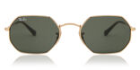 Ray-Ban RB3556N Octagonal 001 Geometric Gold Sunglasses  display picture 3