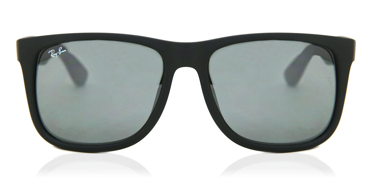 【美品】レイバン ジャスティン RB4165F アジアンフィット Ray-Ban RB4165F Justin Asian Fit 622/6G Square Rubber Black