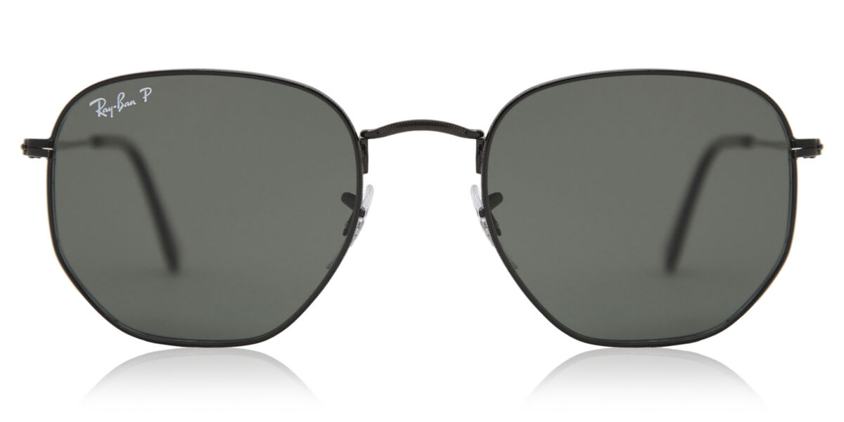 Ray-Ban RB3548N Hexagonal Metal Flat Lenses Polarized 002/58 Oval
