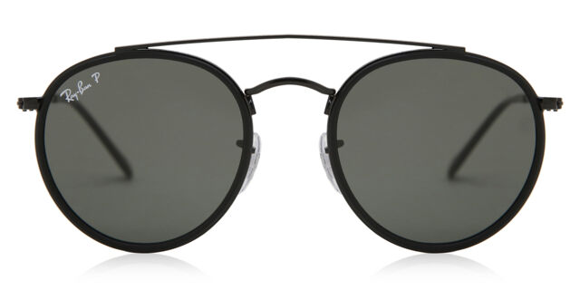 Ray-Ban RB3647N Polarized 002/58 Aviator Black Sunglasses  display picture 2