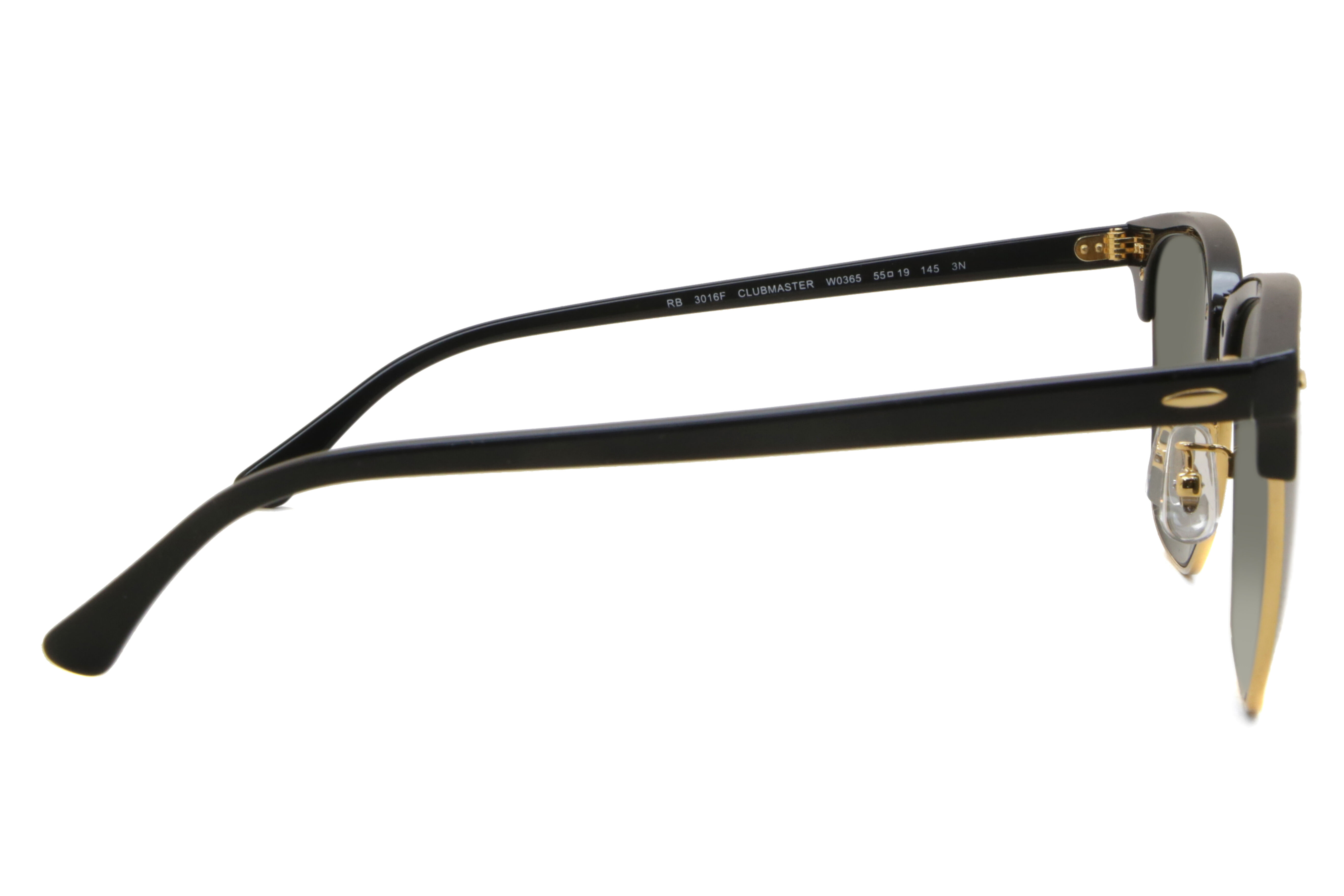 Ray-Ban RB3016F Clubmaster Asian Fit W0365 Browline Black
