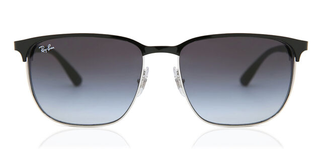 Ray-Ban RB3569 90048G Browline Silver Top Black Sunglasses  display picture 3