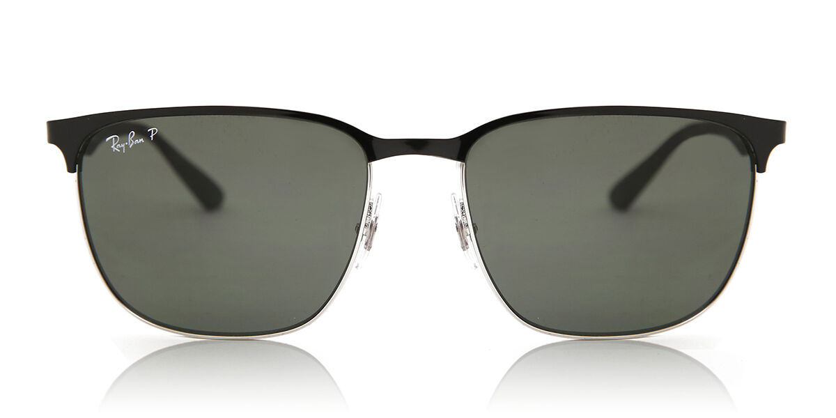 Ray-Ban RB3569 Polarized 90049A Square Shiny Black Sunglasses