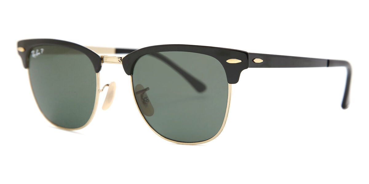 Ray-Ban RB3716 Polarized 187/58 Square Gold/Black Sunglasses