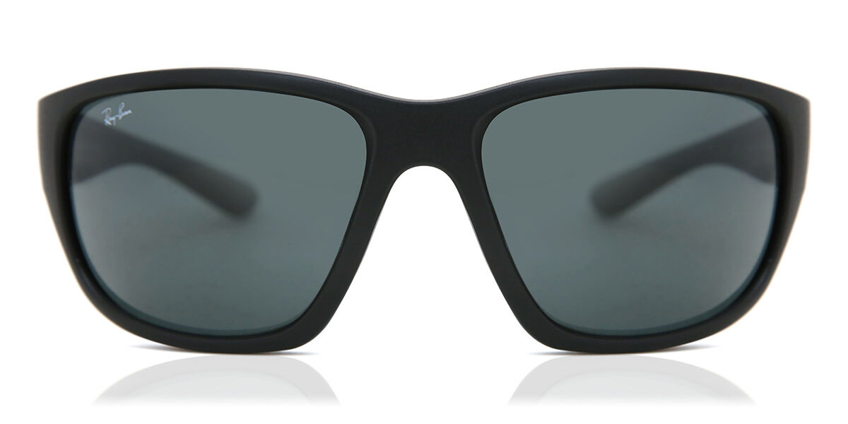 Ray-Ban RB4300サングラス ブラック Ray-Ban RB4300 601/31 Wraparound Black Sunglasses | SmartBuyGlasses US