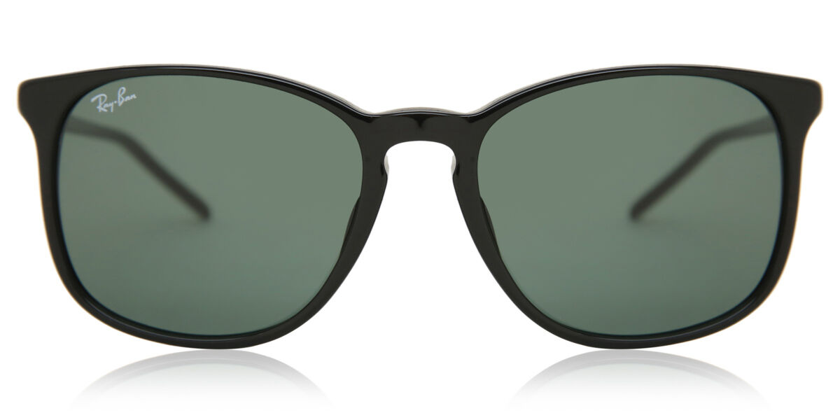 Ray-Ban RB4387F Asian Fit 901/71 Square Black Sunglasses