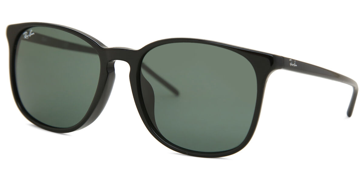 Ray-Ban RB4387F Asian Fit 901/71 Square Black Sunglasses