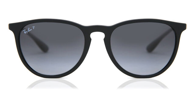 Ray-Ban Polarized Erika Sunglasses RB4171 Matte Black Frame 54-18-145 622/T3 ERIKA COLOR MIX Sunglasses in Rubber Black and Grey  main image 3
