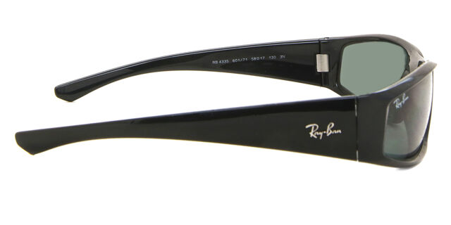 Ray-Ban RB4335 601/71 Rectangle Black Sunglasses | SmartBuyGlasses US