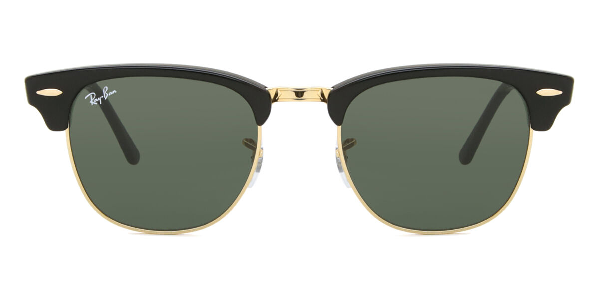 Ray-Ban RB3016/S Clubmaster W0365 Browline Black/Gold Sunglasses