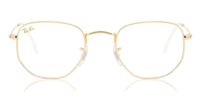 Ray-Ban RB3548 Blue-Light Block 9196BF Oval Gold Eyeglasses  display picture 3
