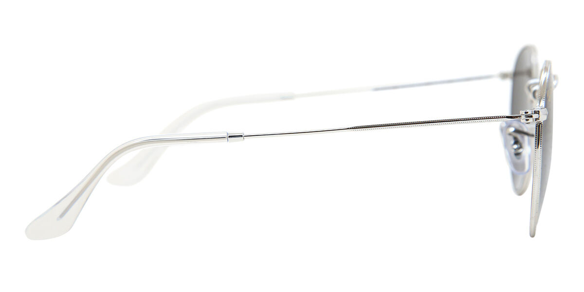 Ray-Ban RB3447 Round Metal 9198B1 Round Silver Sunglasses