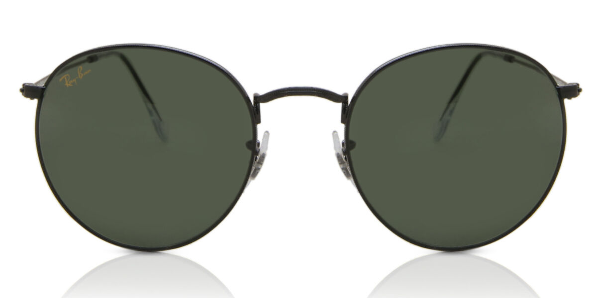 Ray-Ban RB3447-N ROUND L 002/71 ブラック Sunglasses Ray-Ban Round metal Flat Lenses Black RB3447N 002/71 53