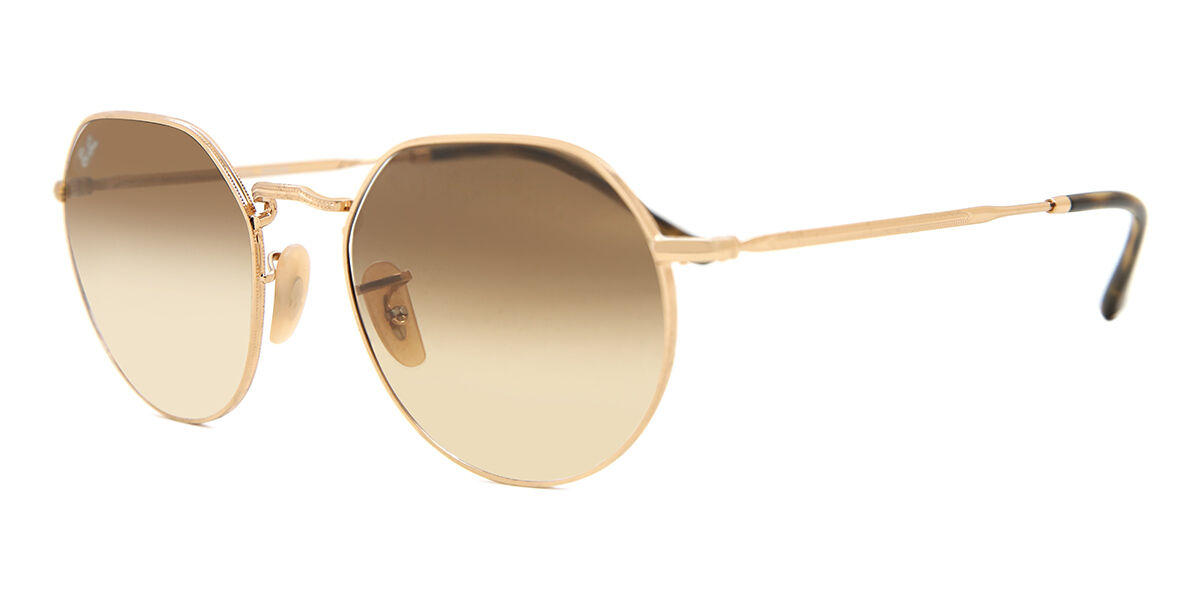 Ray-Ban RB3565 Jack 001/51 Oval Gold Sunglasses | SmartBuyGlasses US