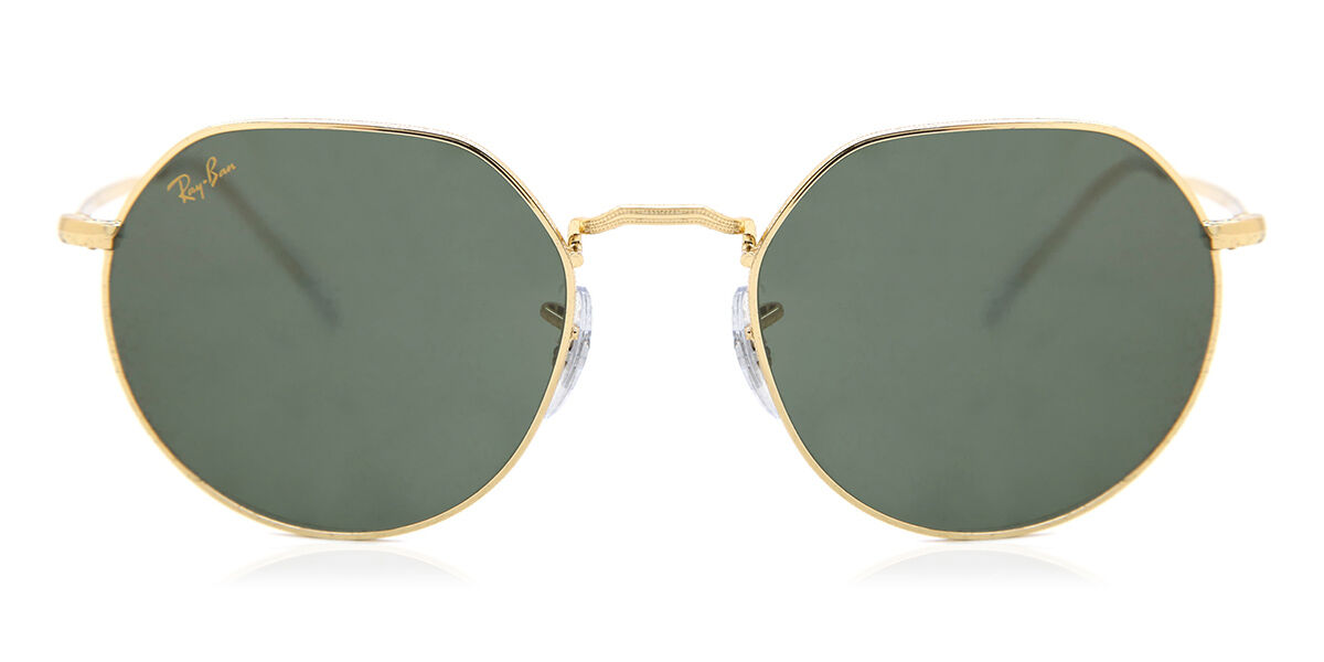 Ray-Ban RB3565 Jack 919631 Oval Gold Sunglasses | SmartBuyGlasses US