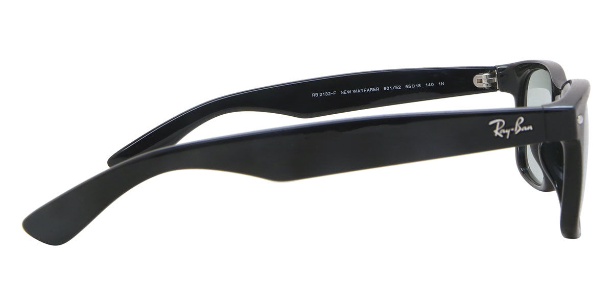 Ray-Ban RB2132F New Wayfarer Asian Fit 601/52 Square Shiny Black