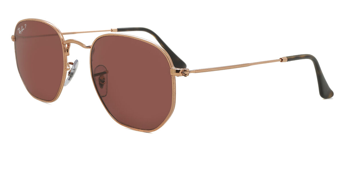 Ray-Ban RB3548N Hexagonal Polarized 9202AF Oval Rose Gold