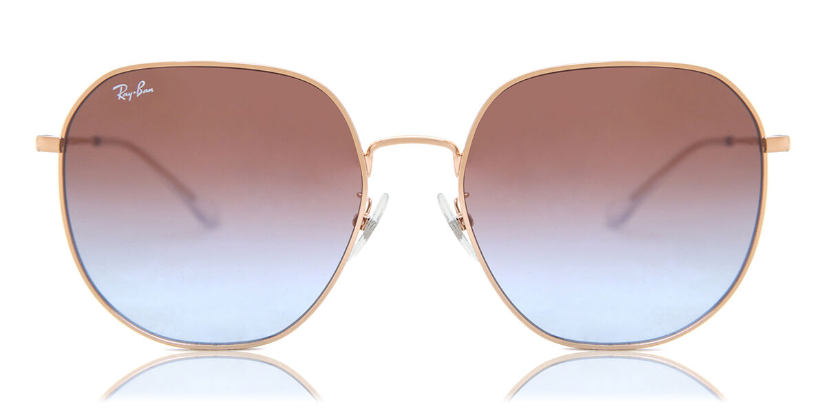 Ray-Ban RB3680D Asian Fit 9202I8 Geometric Rose Gold Sunglasses