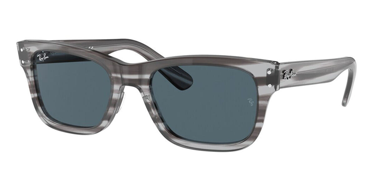 Ray-Ban RB2283 Mr Burbank 901/31 Square Shiny Black Sunglasses