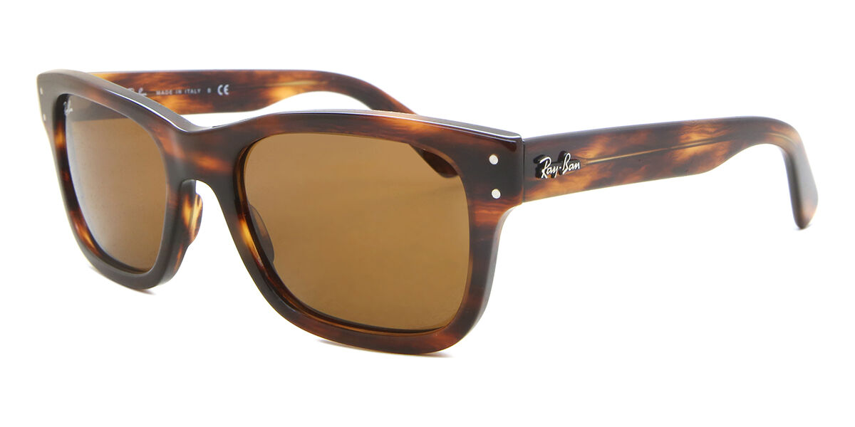 Ray-Ban RB2283 Mr Burbank 954/33 Square Striped Havana Sunglasses