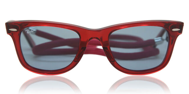 Ray-Ban RB2140 Wayfarer 661456 Square Transparent Red  display picture 2