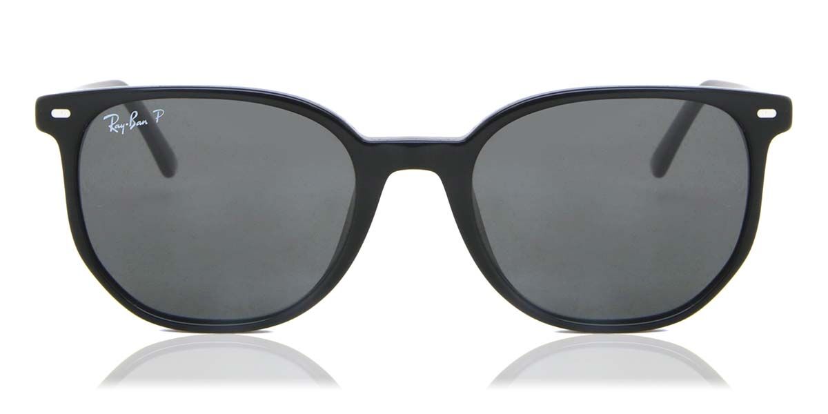 Ray-Ban RB2197 Elliot Polarized 901/48 Oval Black Sunglasses