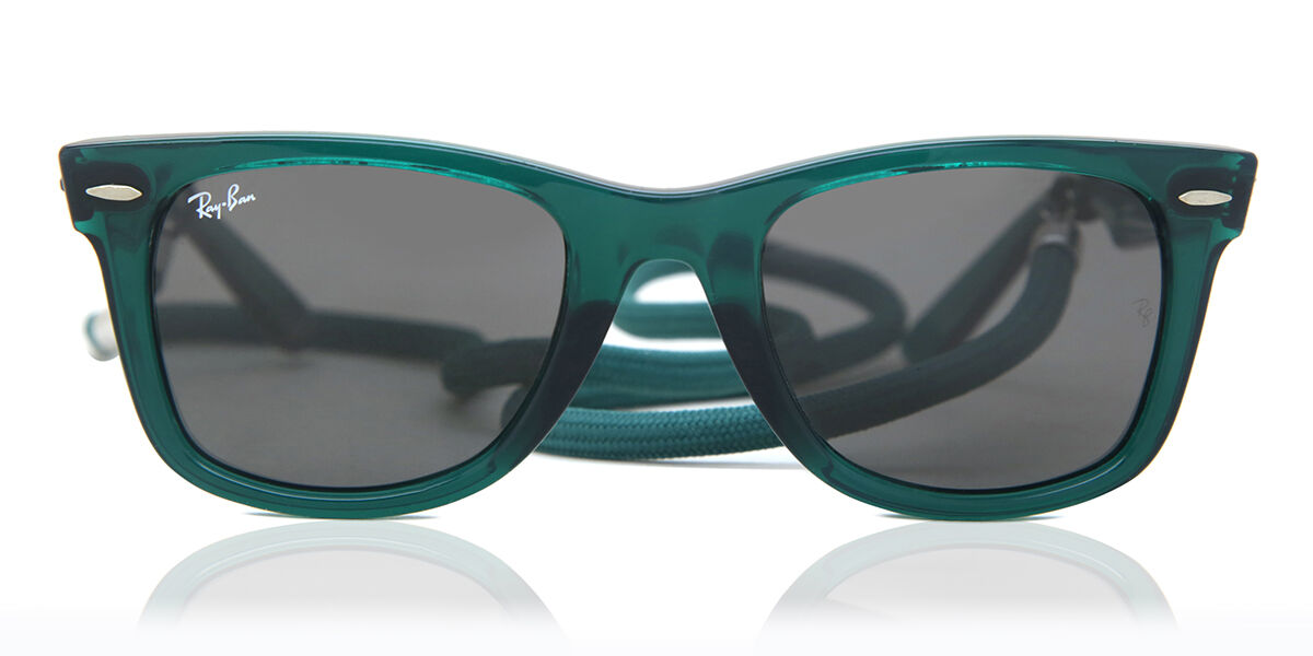 Ray-Ban RB2140F Asian Fit 6615B1 Square Transparent Green
