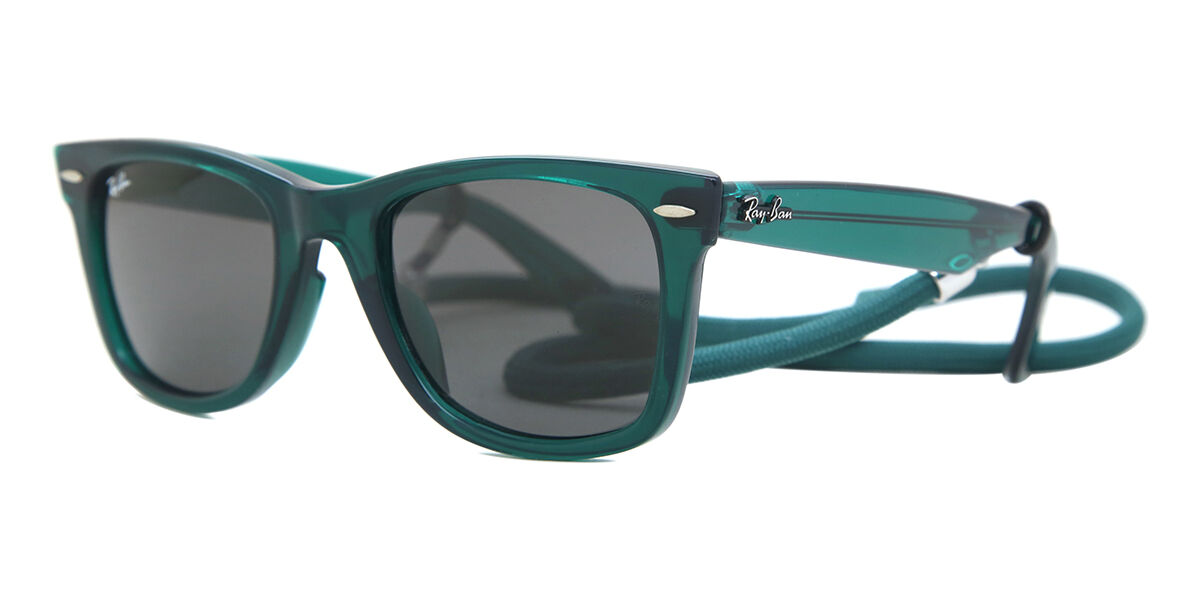 Ray-Ban RB2140F Asian Fit 6615B1 Square Transparent Green