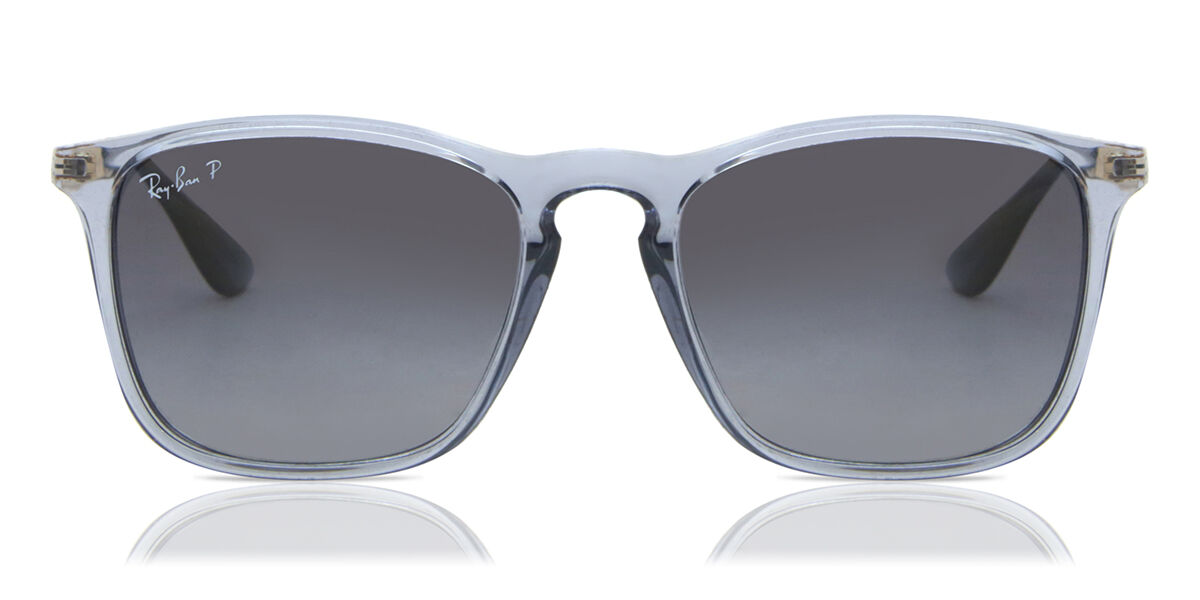 Ray-Ban RB4187 Chris 6592T3 Square Transparent Blue Sunglasses