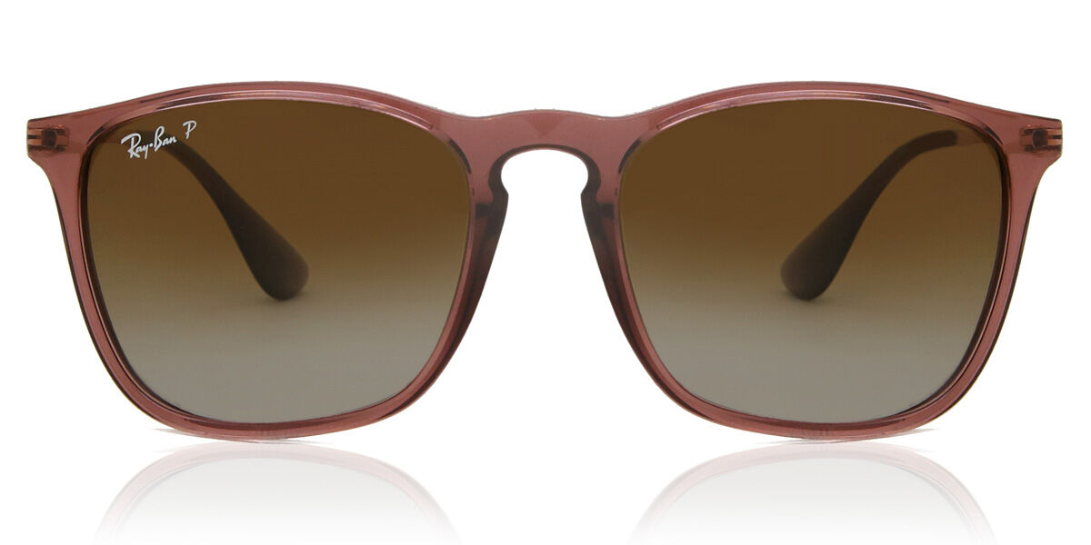Ray-Ban RB4187 Chris 6593T5 Square Transparent Brown Sunglasses