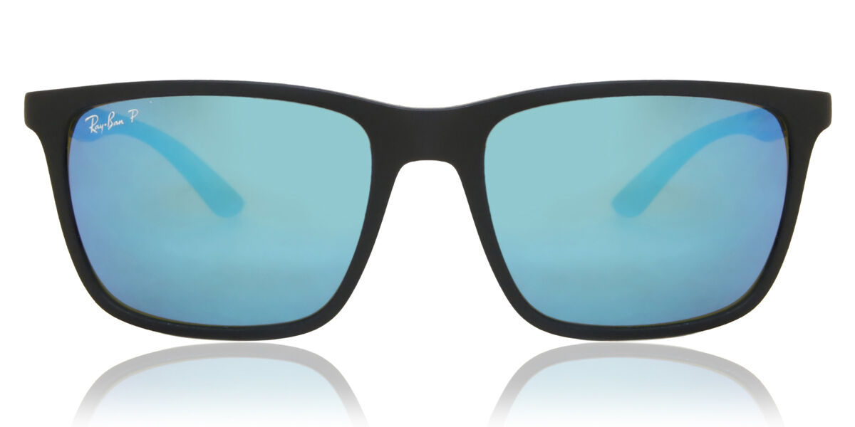 Ray-Ban RB4385 601587 Rectangle Blue Sunglasses | SmartBuyGlasses US