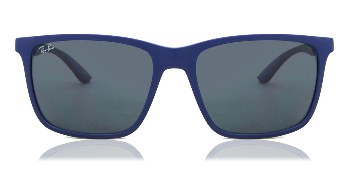 Ray-Ban RB4385 601587 Rectangle Blue Sunglasses | SmartBuyGlasses US