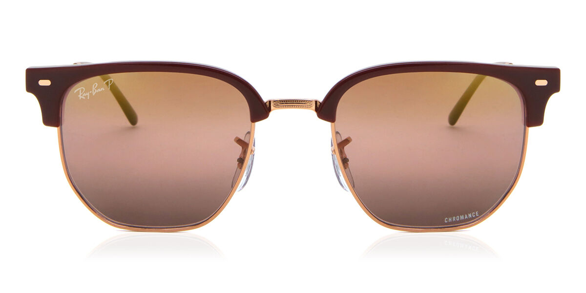 Ray-Ban RB4416 New Clubmaster 6654G9 Browline Burgundy Sunglasses