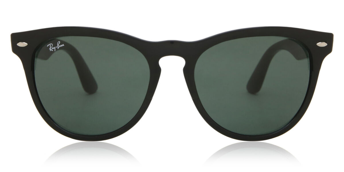 Ray-Ban RB4471 Iris 66308G Oval Black on Clear Two-Tone Sunglasses