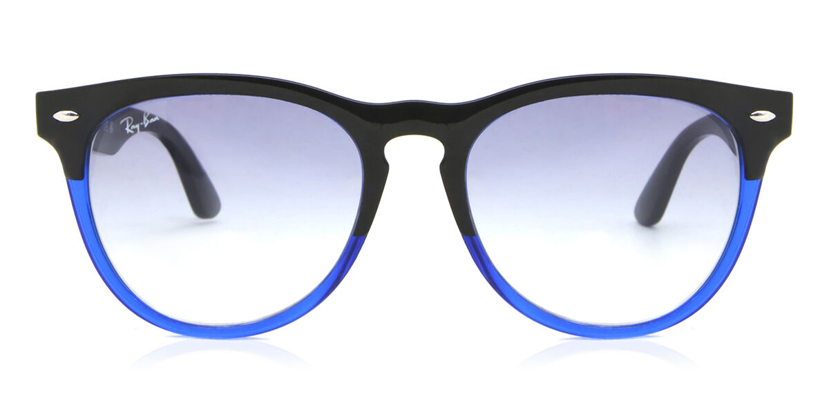 Ray-Ban RB4471 Iris 66308G Oval Black on Clear Two-Tone Sunglasses