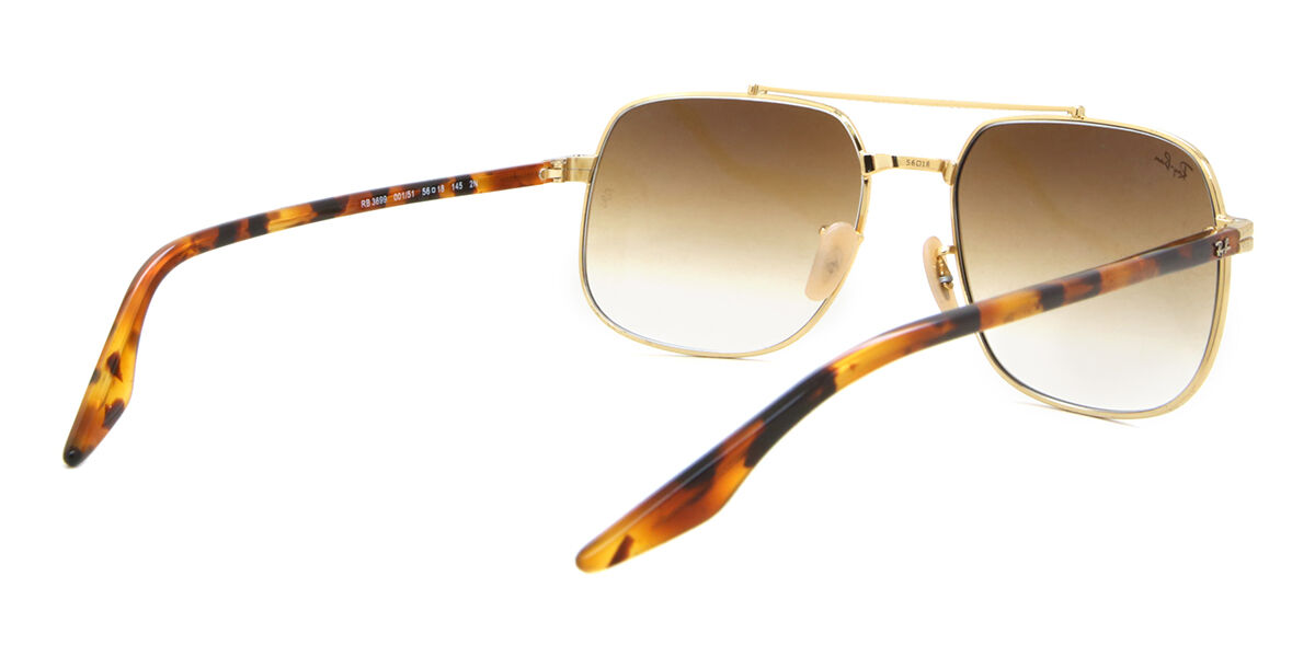 Ray-Ban RB3699 001/51 Aviator Gold Sunglasses | SmartBuyGlasses US