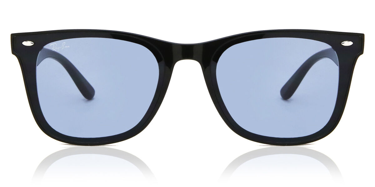 レイバン rb4391d Ray-Ban RB4391D Asian Fit 601/80 Square Shiny Black Sunglasses