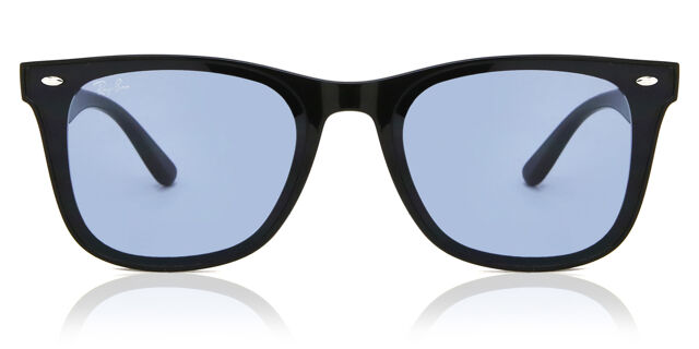 Ray-Ban RB4391D Asian Fit 601/80 Square Shiny Black Sunglasses 
