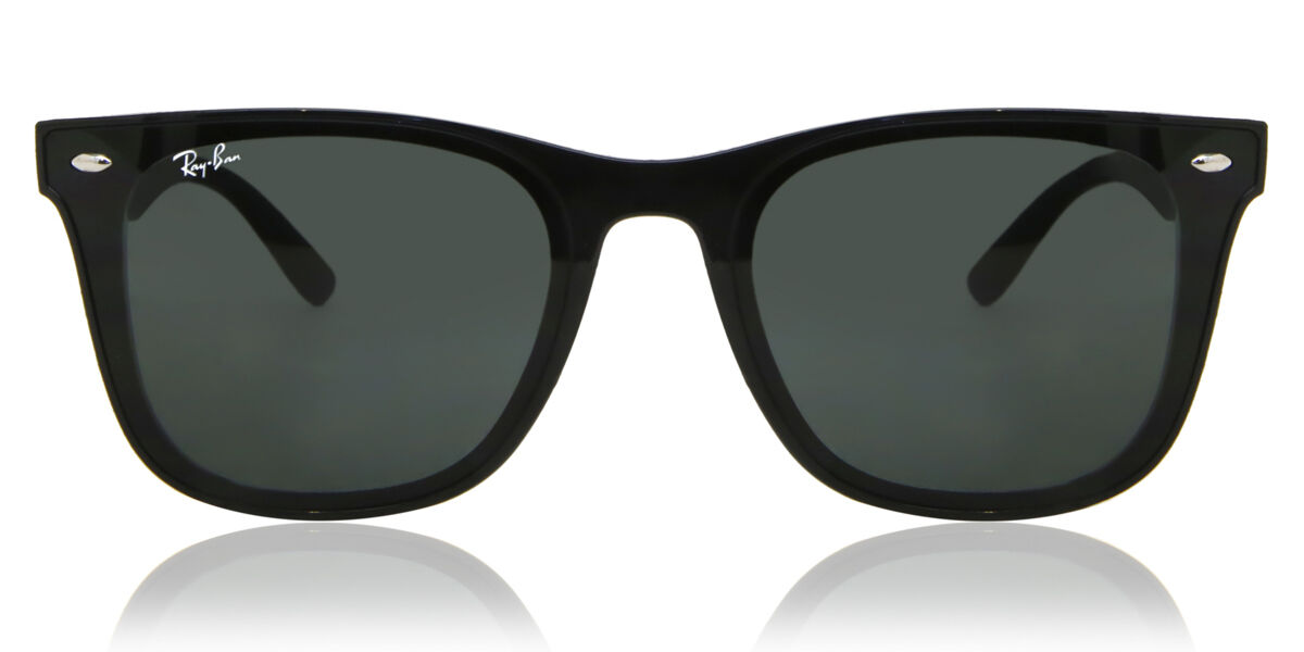 Ray-Ban RB4391D ブラックサングラス Ray-Ban RB4391D Asian Fit 601/87 Square Shiny Black Sunglasses