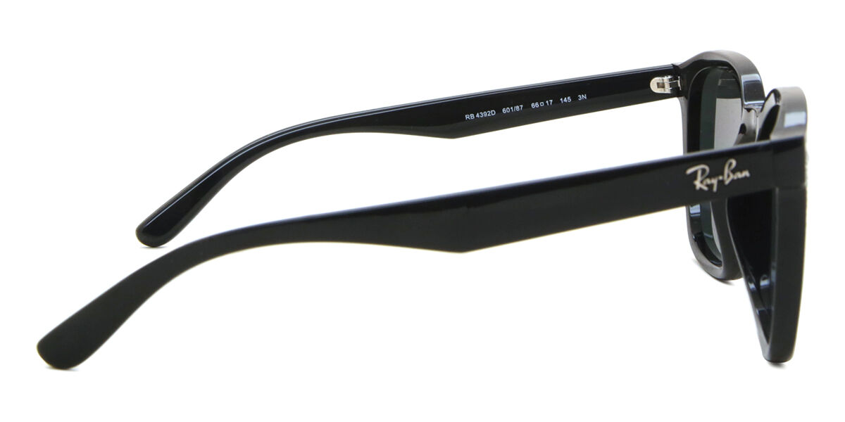 Ray-Ban RB4392D Asian Fit 601/87 Square Black Sunglasses