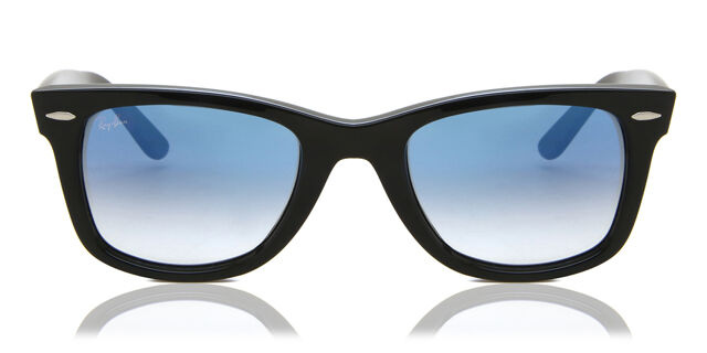 Ray-Ban RB2140F Wayfarer Asian Fit 901/3F Square Black Sunglasses 