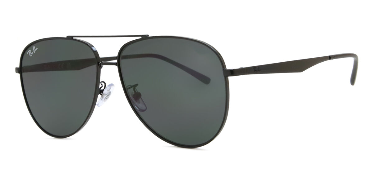 Ray-Ban RB3712D Asian Fit 002/87 Aviator Black Sunglasses