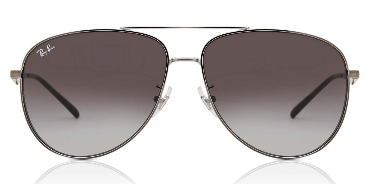 Ray-Ban RB3712D Asian Fit 004/8G Aviator Gunmetal Sunglasses