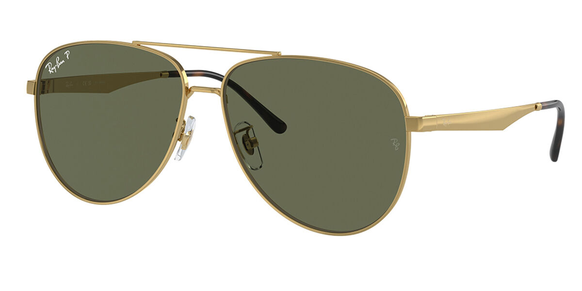Ray-Ban レイバン RB3712D WASHED LENSES Ray-Ban RB3712D Asian Fit Polarized 001/9A Aviator Gold Sunglasses