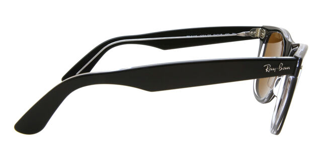 Ray-Ban RB2140 Wayfarer 129433 Square Black on Clear  display picture 1