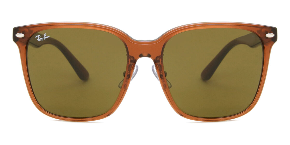 Ray-Ban RB2206D Asian Fit 663673 Square Transparent Brown Sunglasses ...